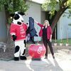 Photo courtesy of the City of Jacksonville

Franchise owner Marybeth Wade and the Chick-fil-A mascot unveil the owner of Jacksonville’s newest eatery during a press announcement Wednesday at the site of the former public library.